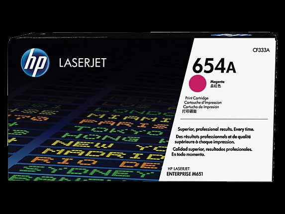HP 654A toner magenta authentique LaserJet
