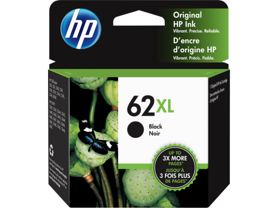 HP 62XL cartouche d'encre noire grande capacité authentique