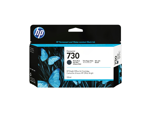 HP Cartouche d’encre 730 DesignJet noir mat, 130 ml