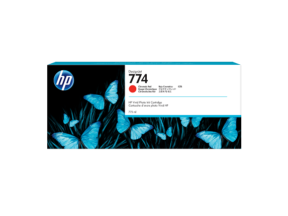 HP Cartouche d’encre 774 DesignJet rouge chromatique de 775 ml