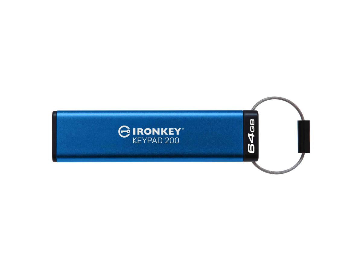 Kingston IronKey Keypad 200 USB Drive - 64GB, FIPS 140-3 Encrypted, AES-256