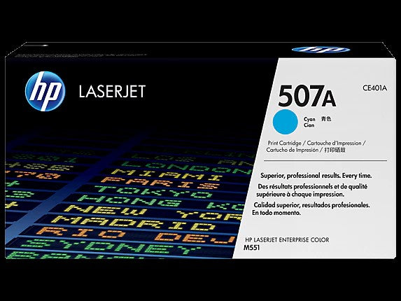 HP 507A toner LaserJet cyan authentique
