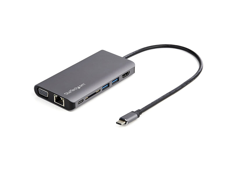 StarTech 8-in-1 USB-C Dock, 4K 30Hz HDMI/VGA, Travel