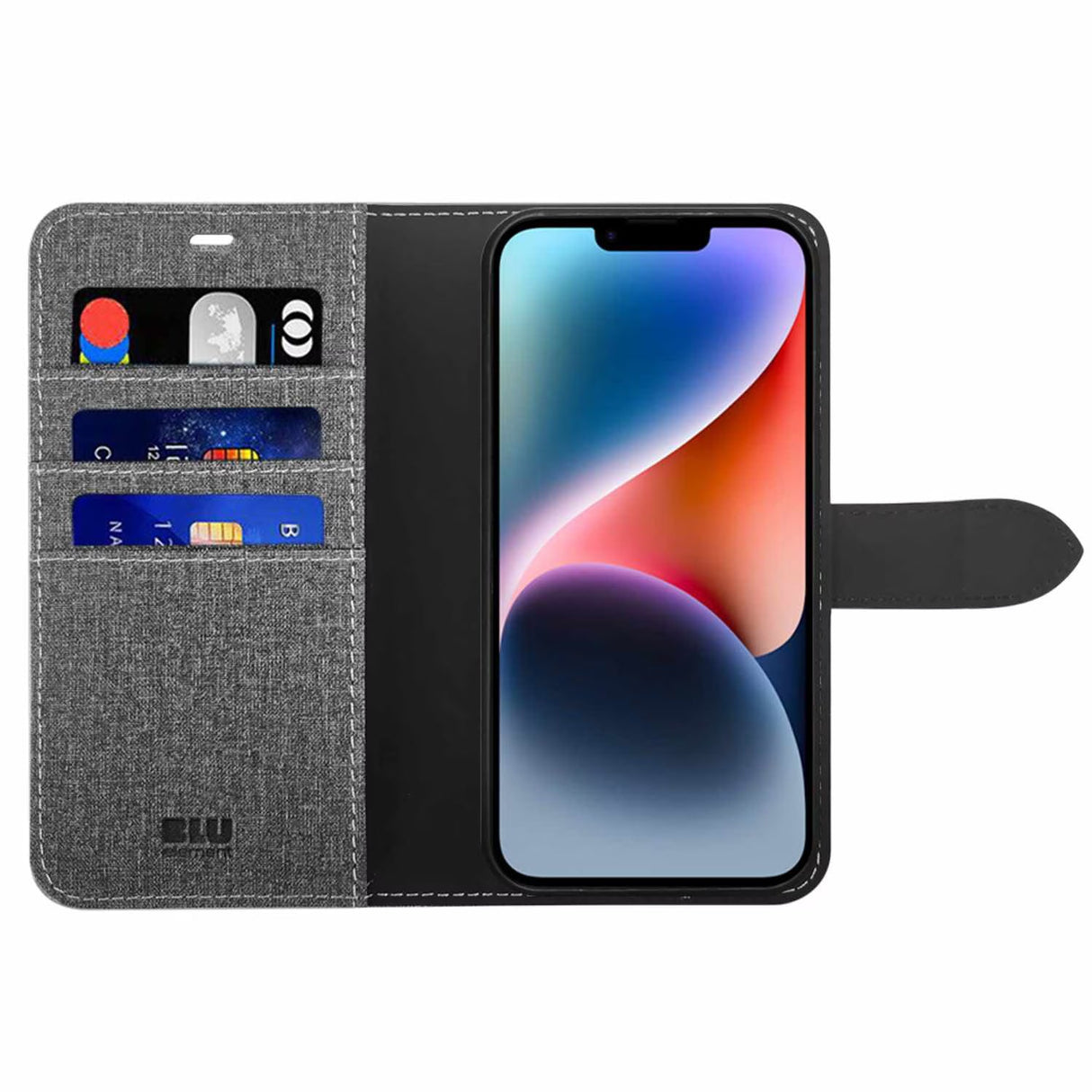 Étui Folio 2-in-1 Gravity Gris pour iPhone 17e/16e/15/14/13