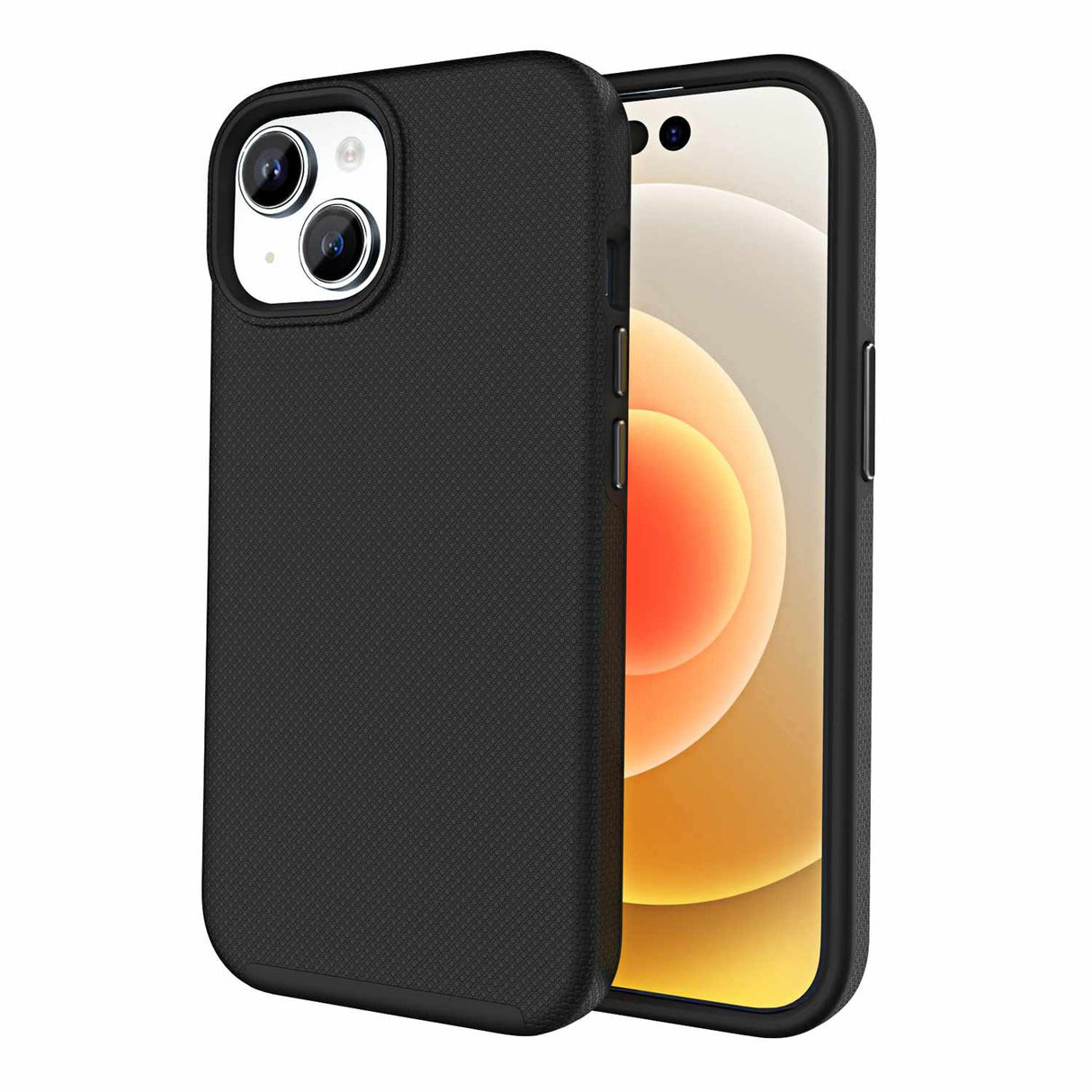 Black Rugged Armour Case for iPhone 17th/16th/15/14/13 in Bulk Packaging