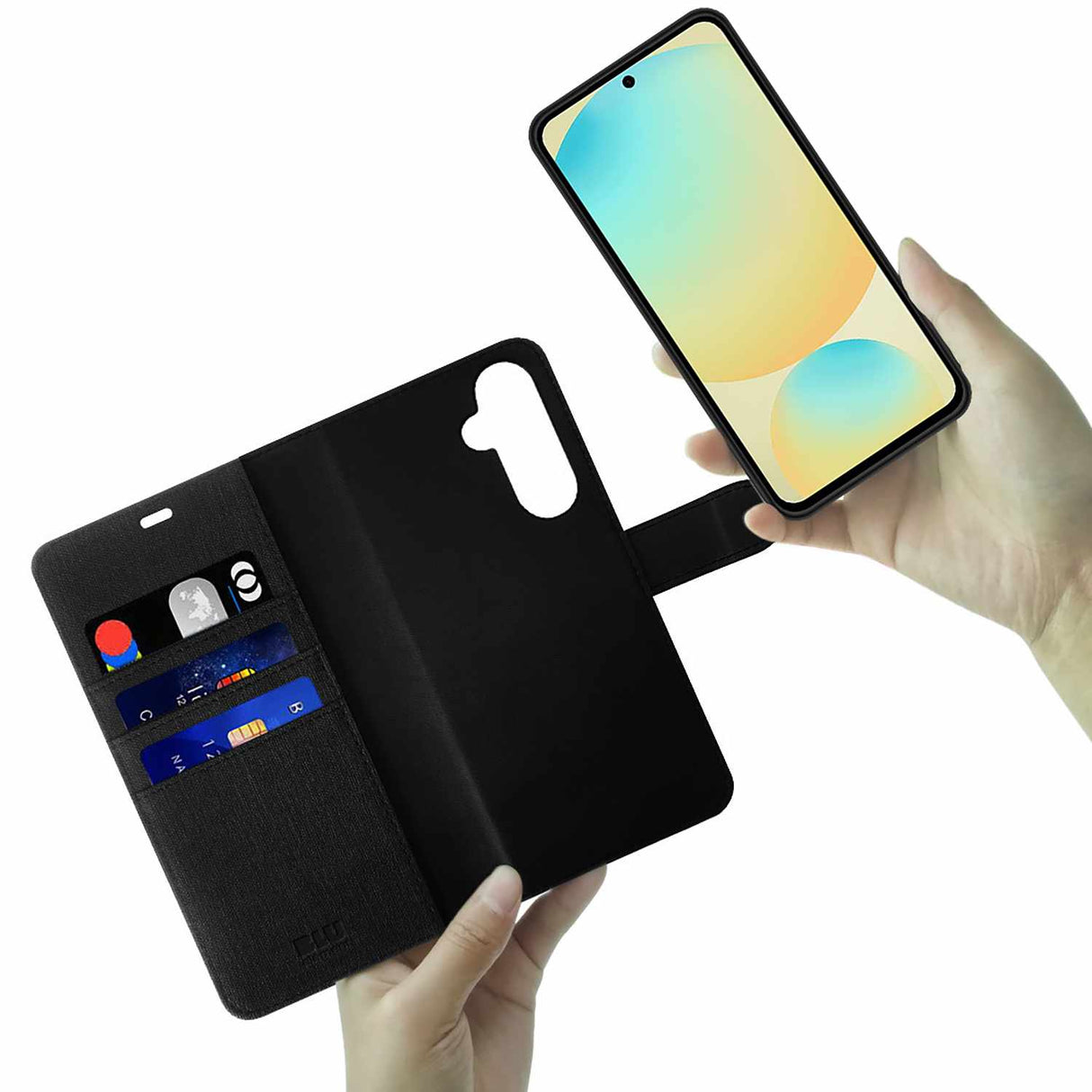 Black 2-in-1 Folio Case for Samsung Galaxy S24 FE