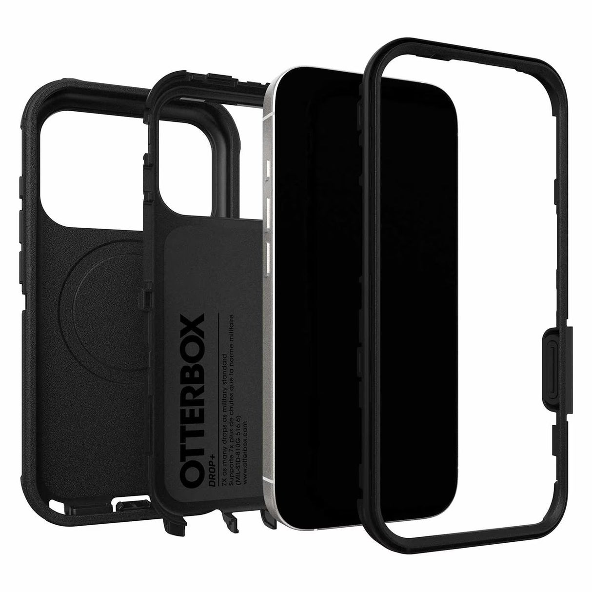 iPhone 17 Pro Defender Pro MagSafe Case with Holster, Black, Bulk Packaging