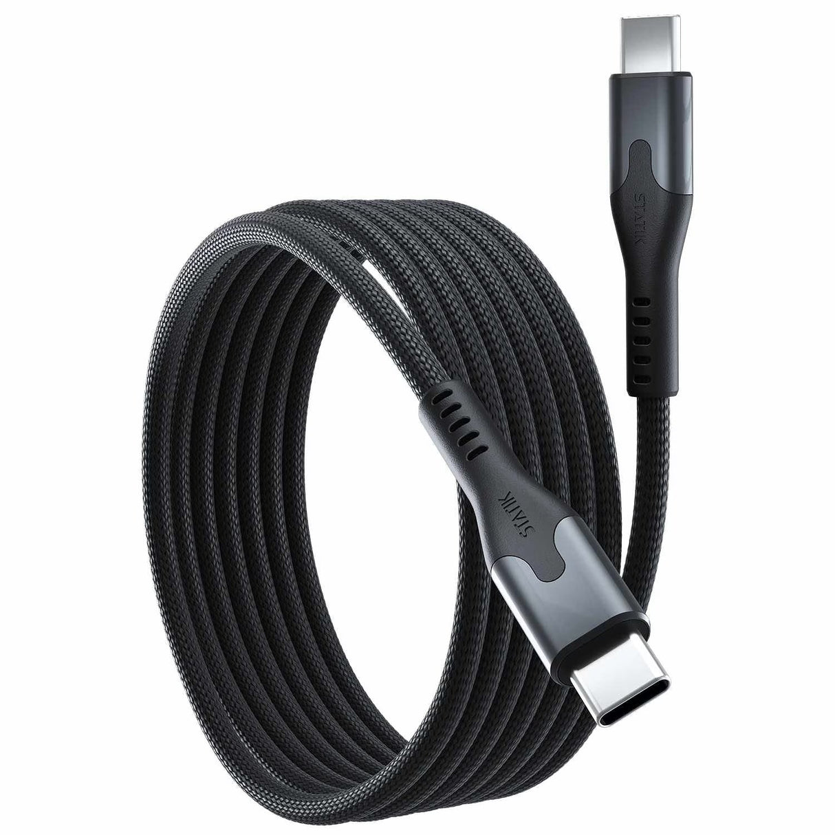 SelfCoil Magnetic USB-C to USB-C Cable 6ft 100W Black