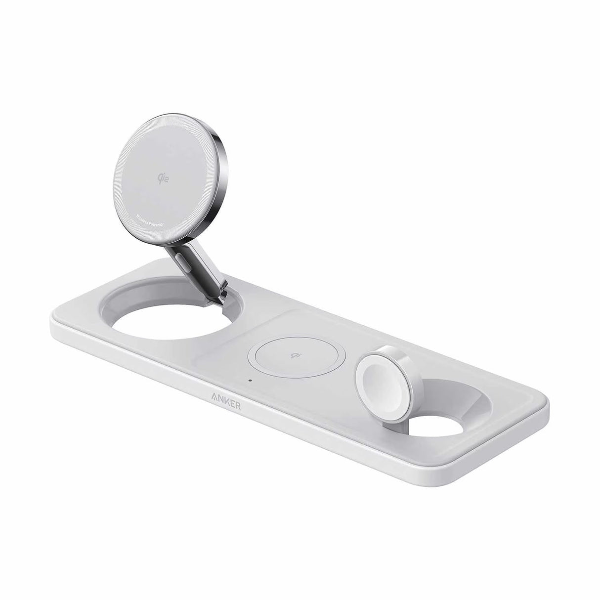 MagGo Qi2 3-in-1 15W Wireless Charging Station White