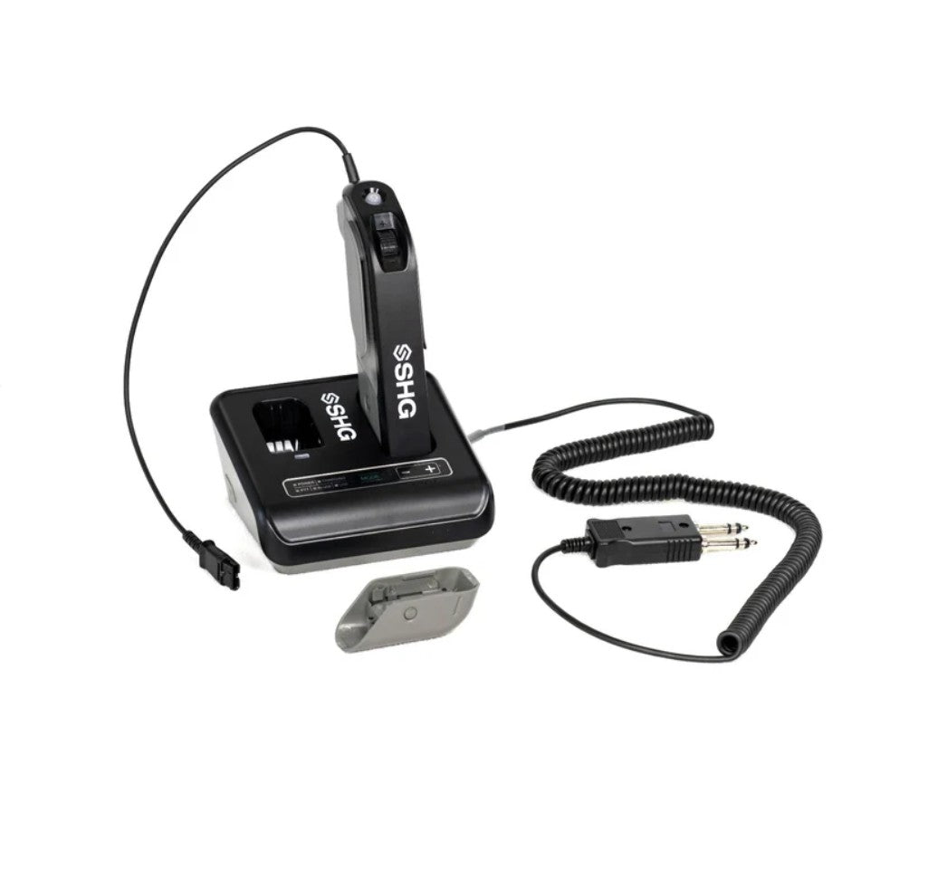 Adaptateur de casque sans fil DECT SHG S 200 avec fonction PTT, compatible Plantronics QD