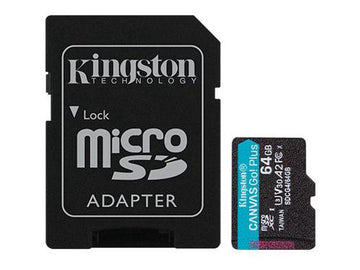 Kingston Canvas Go! Plus microSDXC Card - 64GB U3 V30 with Adapter