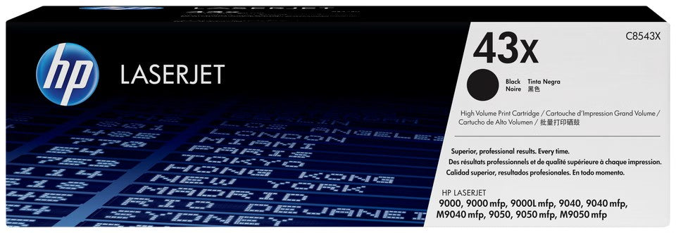 HP 43X Toner Cartridge - Original, Black
