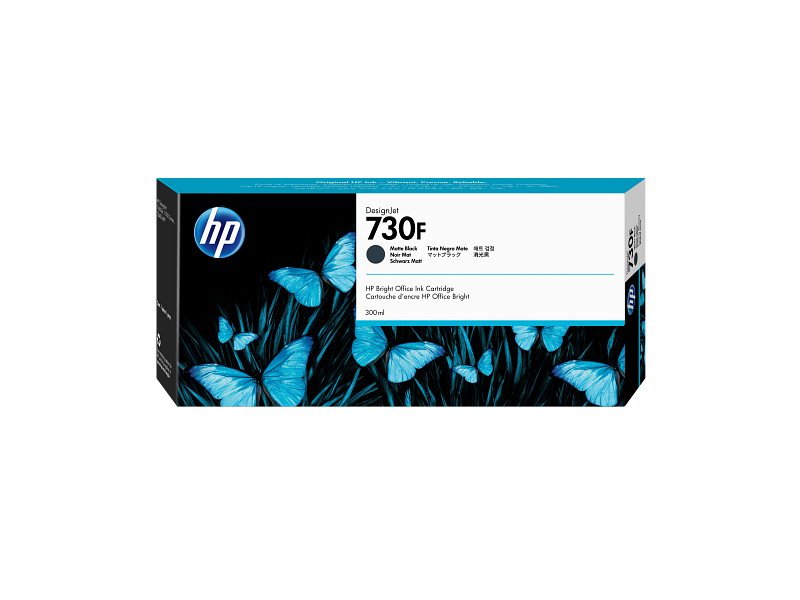 HP 730F DesignJet Ink Cartridge, Matte Black, 300 ml - Inkjet, Color, A4