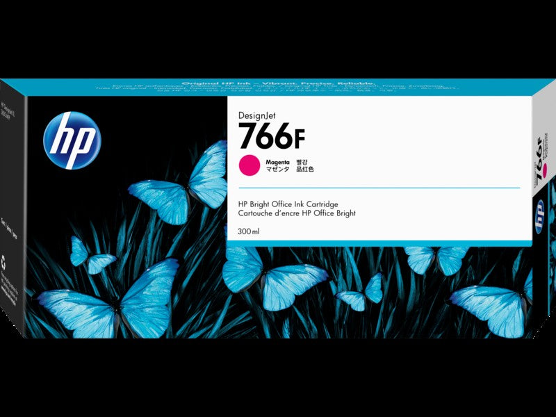 HP 766F DesignJet Ink Cartridge - magenta, 300ml