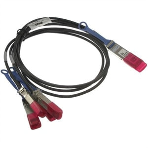 DELL 470-ABQF InfiniBand/fibre optic cable 2 m QSFP28 4x SFP28 Noir, Rouge