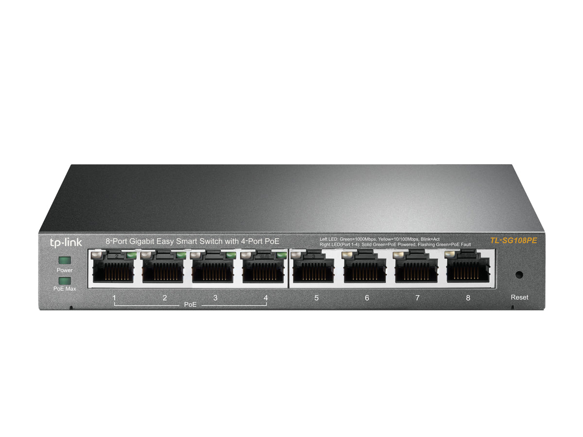 TP-Link TL-SG108PE Géré L2 Gigabit Ethernet (10/100/1000)