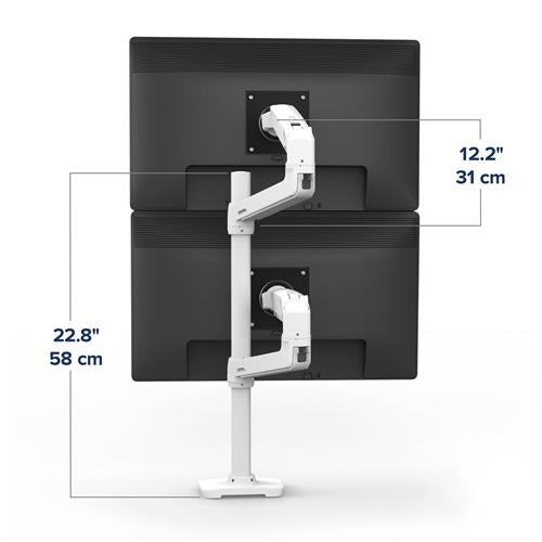 Support de moniteur Ergotron LX ‑ Double écran avec bras articulé