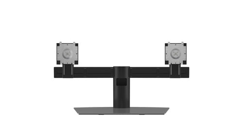 DELL Dual Monitor Stand, 19" (48.3 cm), 27" (68.6 cm), Height Adjustment, Aluminum, Black