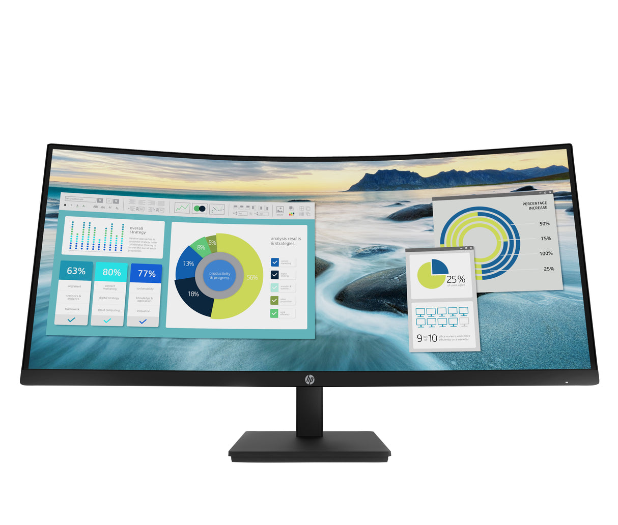HP P34hc G4 WQHD USB-C Curved MNTR United States / Canada English