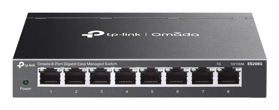 TP-Link Omada ES208G L2 Managed Gigabit Ethernet (10/100/1000) Network Switch Black