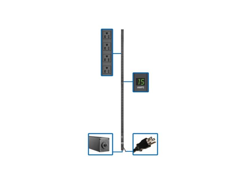 PDU Tripp Lite - Metered, 1.44kW, 120V, single-phase