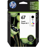 Cartouche d’encre HP 67 - Original, Pack de 2, noir, cyan, magenta, jaune