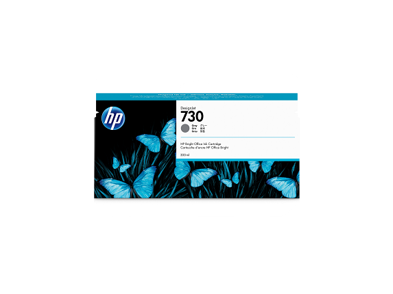 HP Cartouche d’encre 730 DesignJet gris, 300 ml