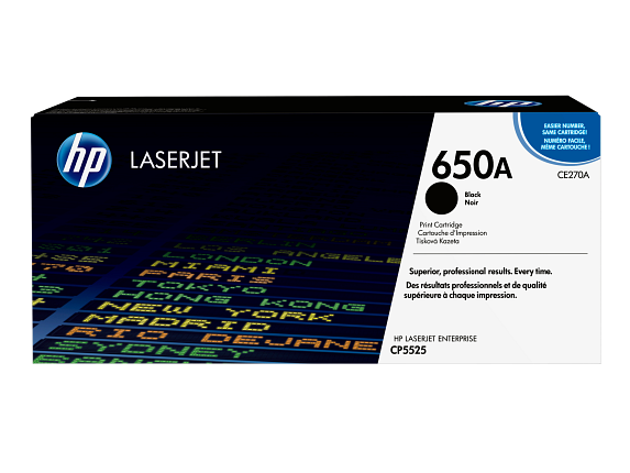 HP 650A toner LaserJet noir authentique