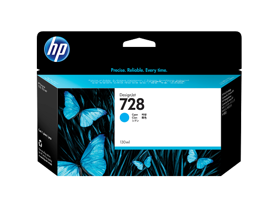 HP 728 cartouche d'encre DesignJet cyan 130 ml