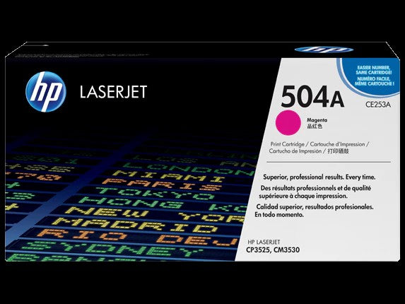 HP 504A toner LaserJet magenta authentique