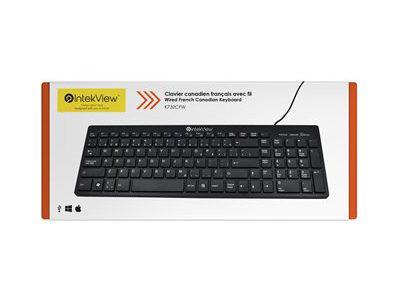 Clavier IntekView Nu‑Tone ‑ Filaire mince USB FR‑CA