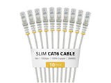 StarTech Network Cable - Slim Cat6 10Gbps, 6 in., 10 Pack