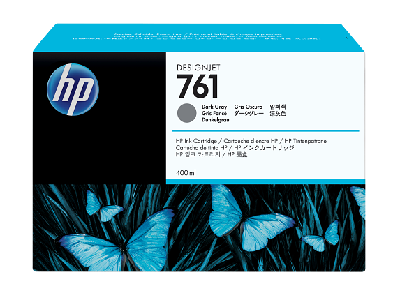HP 761 cartouche d'encre DesignJet gris foncé, 400 ml