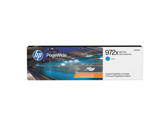 HP 972X cartouche PageWide grande capacité authentique, cyan