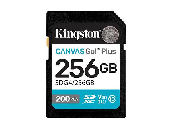 Kingston Canvas Go Plus SDXC Card - 256 GB, U3 V30 C10, 200 MB/s