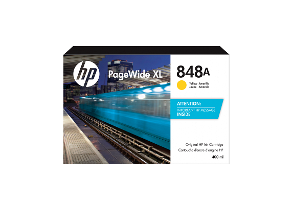 HP 848A cartouche d'encre PageWide XL jaune, 400 ml