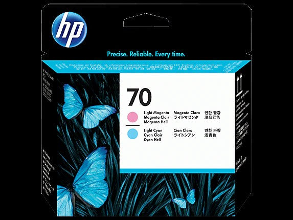 HP 70 tête d'impression DesignJet magenta clair et cyan clair
