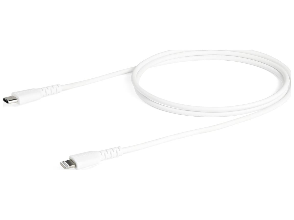 StarTech Lightning to USB-C Cable - 1m - MFi Certified, Reinforced - White