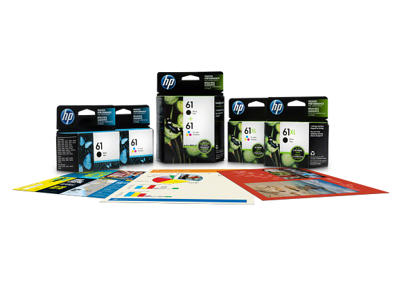 HP Lot de 2 cartouches authentiques d'encre noire/trois couleurs 61