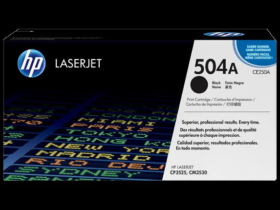 HP 504A toner LaserJet noir authentique
