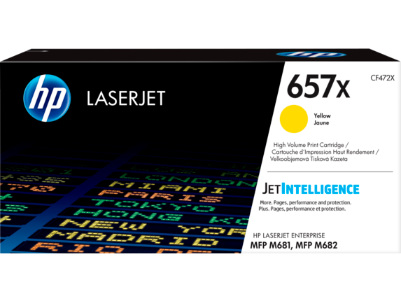 HP Cartouche de toner jaune 657X LaserJet grande capacité authentique