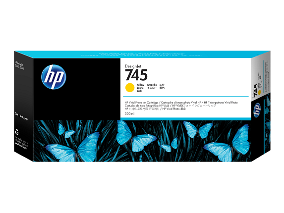 HP Cartouche d'encre DesignJet 745 jaune, 300 ml