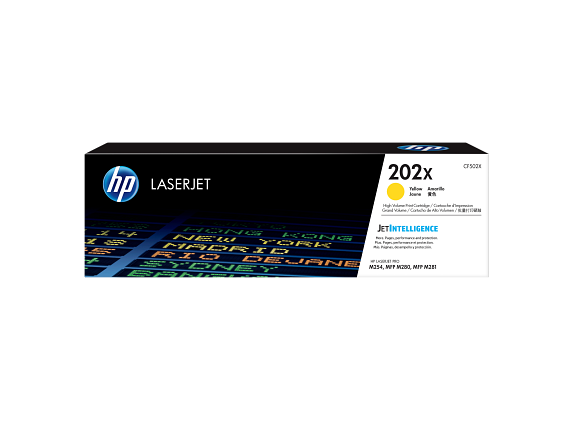 HP Cartouche de toner grande capacité jaune authentique LaserJet 202X Original