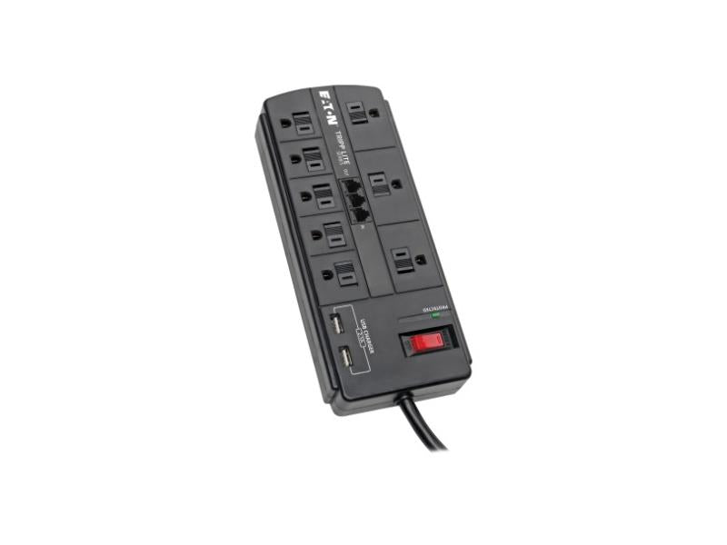 Tripp Lite Surge Protector - 8 Outlets, 2x USB (2.1A), Phone