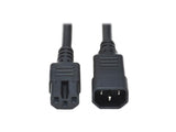 Câble d'alimentation Tripp Lite ‑ C14 vers C15, robuste, 15A, 14 AWG, 2 pi