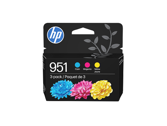 HP 951 pack de 3 cartouches d'encre cyan/magenta/jaune authentiques