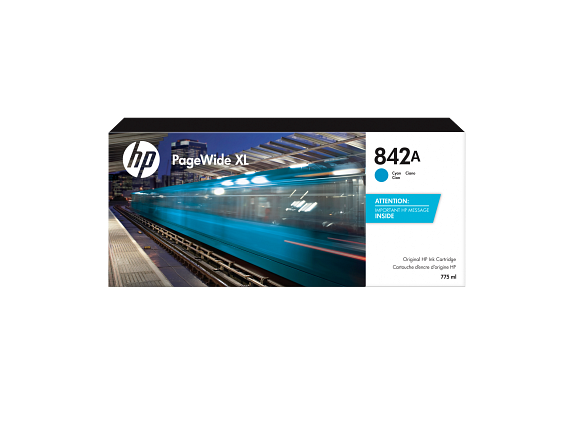 HP 842A cartouche d'encre PageWide XL cyan, 775 ml