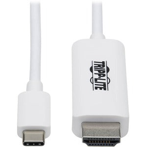 Câble USB-C Tripp Lite ‑ vers HDMI 4K 4:4:4, Thunderbolt 3, 6 pi, blanc