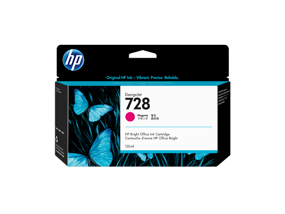 HP 728 cartouche d'encre DesignJet magenta 130 ml