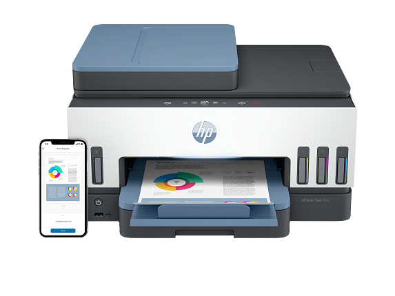 HP Smart Tank 7602 Sans fil All-in-One Couleur Imprimante, Impression recto-verso; Copieur, Scanner